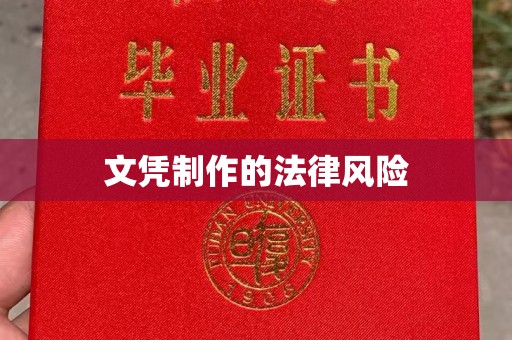 润州文凭制作的法律风险