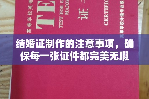 润州结婚证制作的注意事项，确保每一张证件都完美无瑕