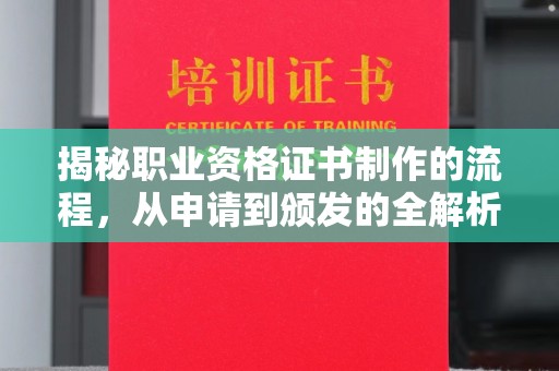 润州揭秘职业资格证书制作的流程，从申请到颁发的全解析