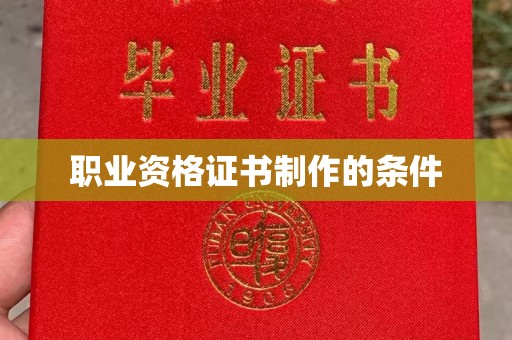 润州职业资格证书制作的条件