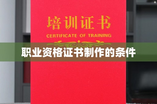 润州职业资格证书制作的条件