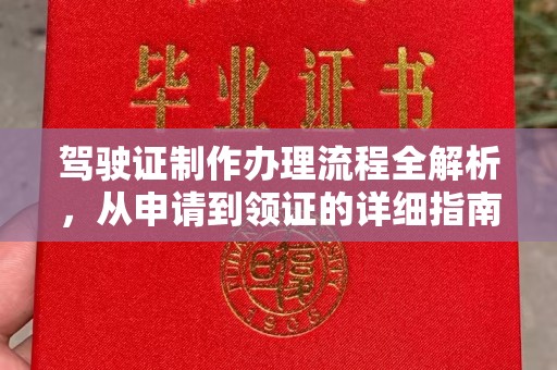润州驾驶证制作办理流程全解析，从申请到领证的详细指南