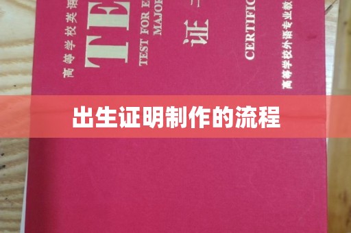 润州出生证明制作的流程